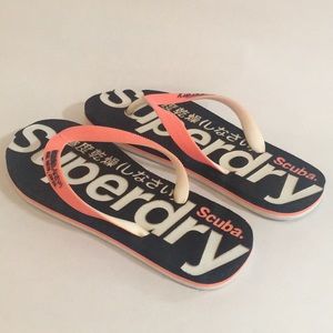 SuperDry Scuba Flip Flops in Size Medium (7-8)